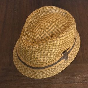 Vintage Stone Straw Fedora